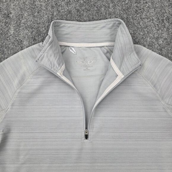 Straight Down Pullover Womens Medium Gray Quarter Zip Golf Athletic Long Sleeve - Picture 14 of 16
